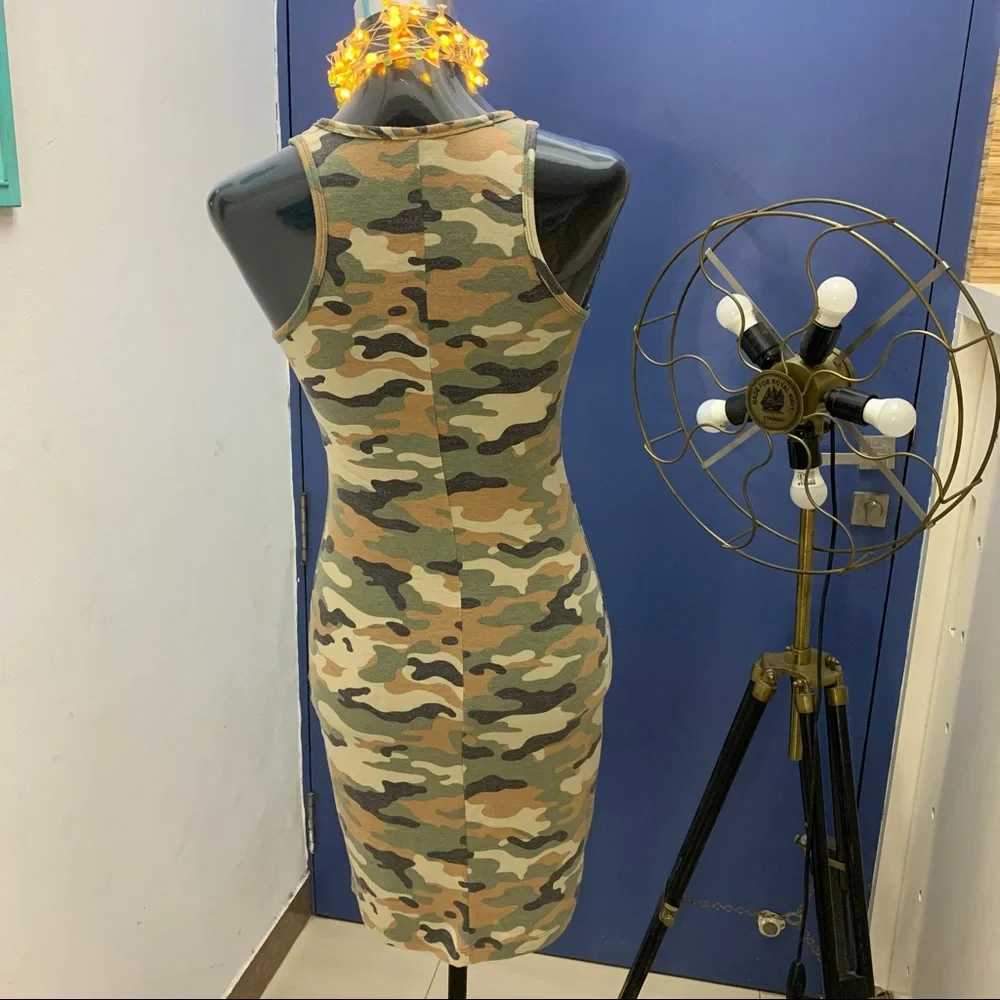 ⚡️ FOREVER 21 Army Print Stretchable Dress - Picture 5 of 10